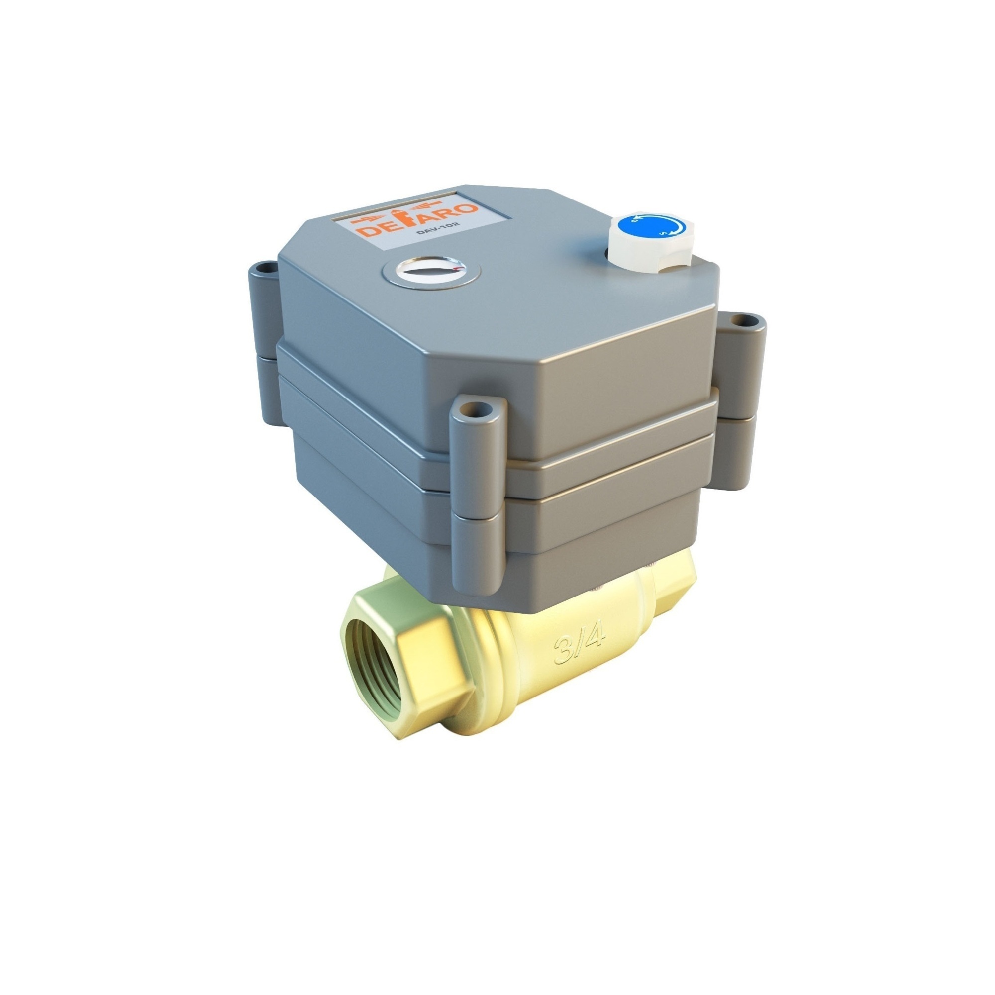 Водопроводный кран с электроприводом DAV-102 (3/4) - Sprut.AI