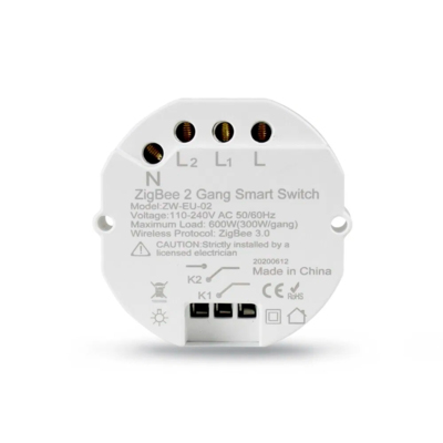 Nue / 3A Smart light relay - 2 gang