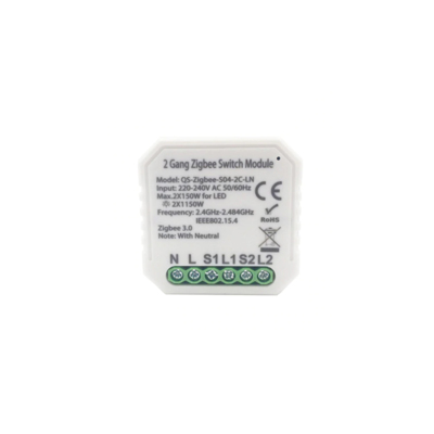 Tuya Zigbee With Neutral 2GANG