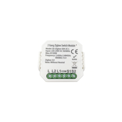 Tuya Zigbee No Neutral 2GANG