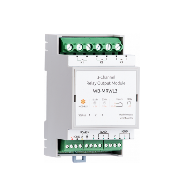 Модуль Modbus-реле WB-MRWL3 - Sprut.AI