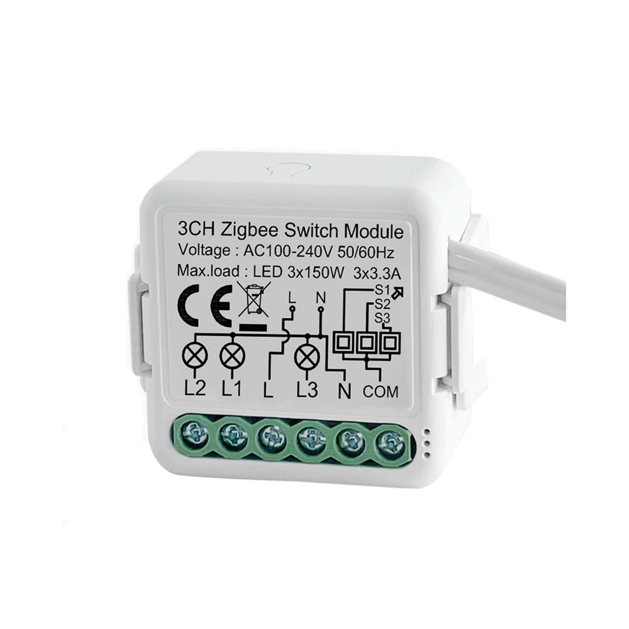 3 Gang Zigbee Switch Module - Sprut.AI