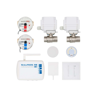 Защита от протечки SAURES Wi-Fi Радио G-LOCK 1/2" + счетчики