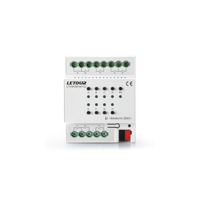Zigbee protocol 8 channel 16A switch module