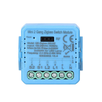 Mini 2 Gang Zigbee Switch Module