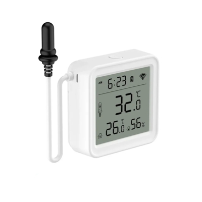 Умный датчик температуры и влажности Zigbee Tuya,с проводным датчиком