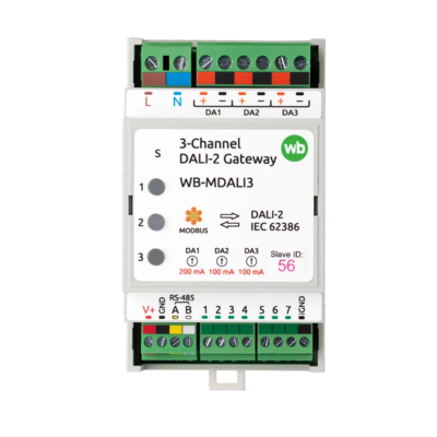 Modbus-DALI шлюз WB-DALI3